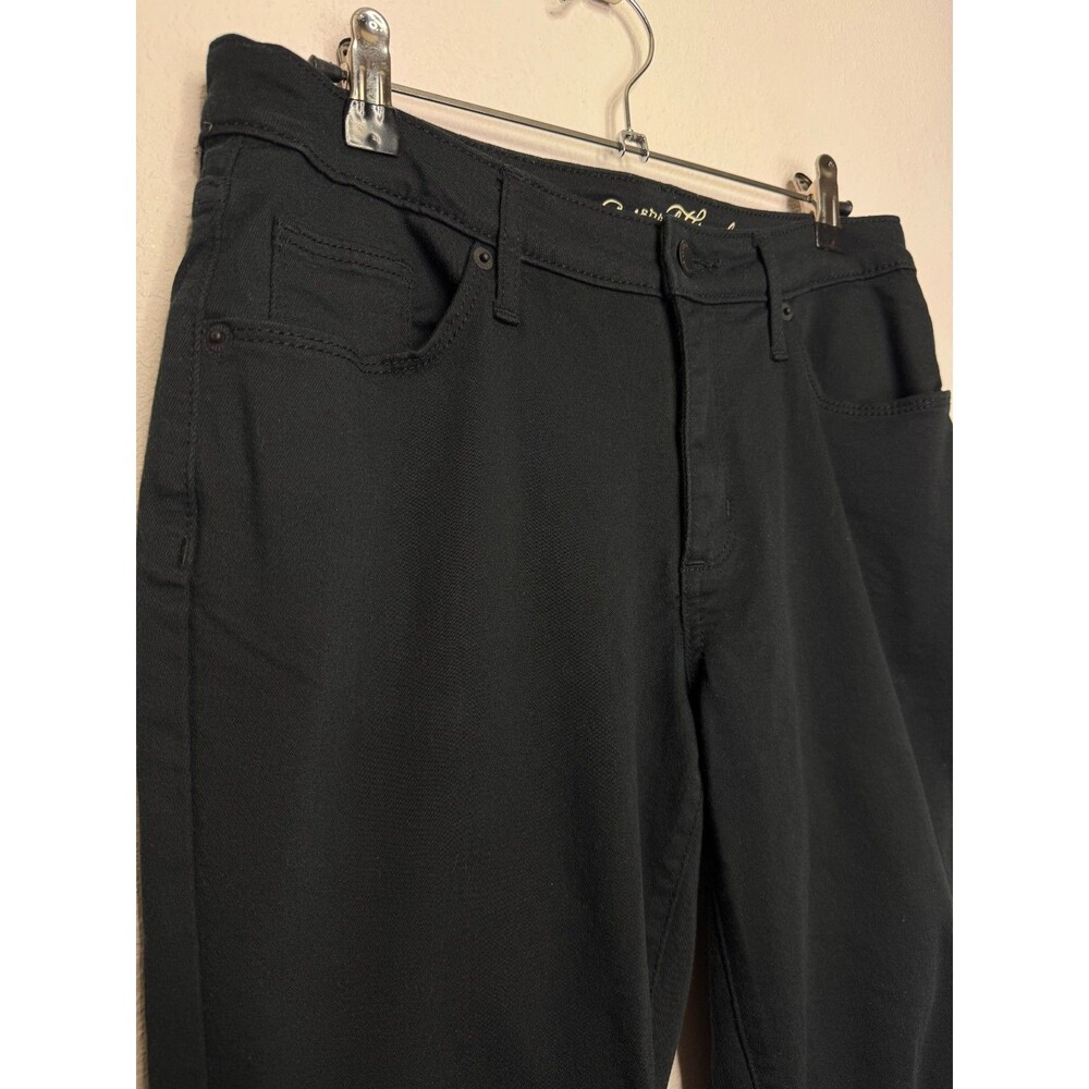 Universal Thread Size 10 Curvy Skinny Jeans Black Mid Rise Denim Cotton Stretch - Picture 2 of 10
